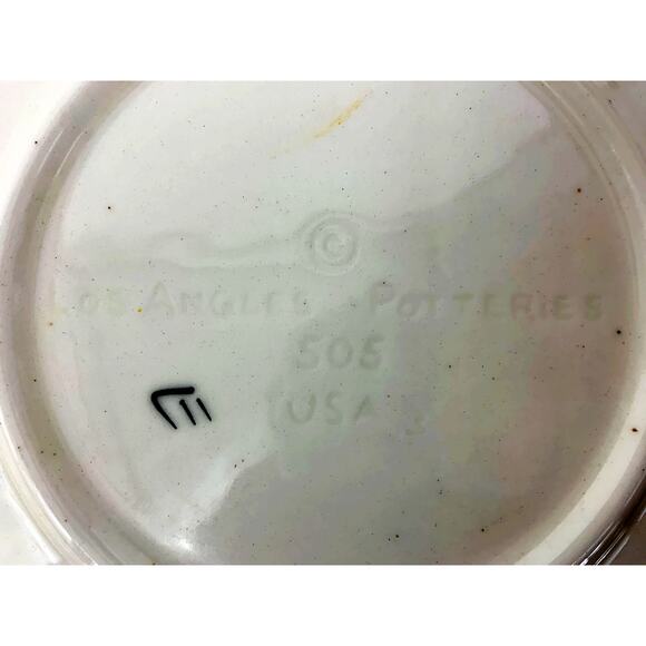 Vintage Los Angeles Potteries Italian Cheeses Tray 14.5" - Picture 4 of 7